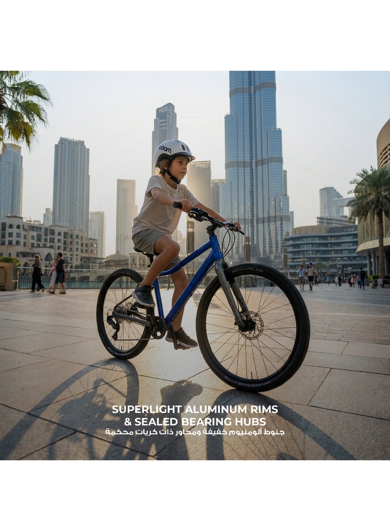 Woom EXPLORE 6 Kids Bike | 26-inch Wheels Youth Bicycle | Ages 10-14 | Superlight Aluminum Frame | 8-Speed | All-Terrain Tires | Disc Brakes - Image 3