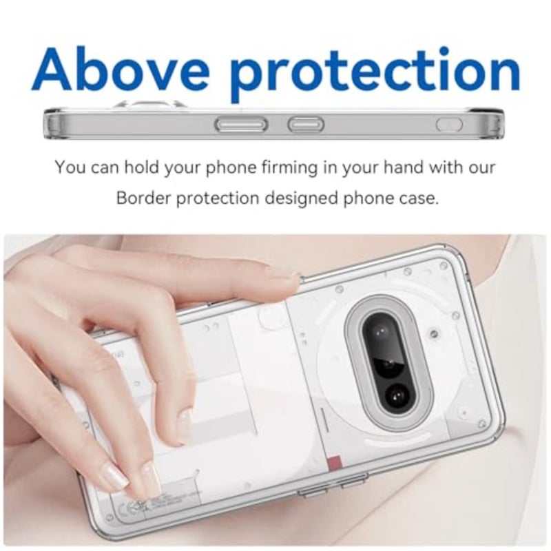 1+2pcs Case Compatible with Nothing Phone (4a) Case Cover (2Pcs) Screen Protector Tempered Glass Protector Soft TPU Transparent Cover - Image 2