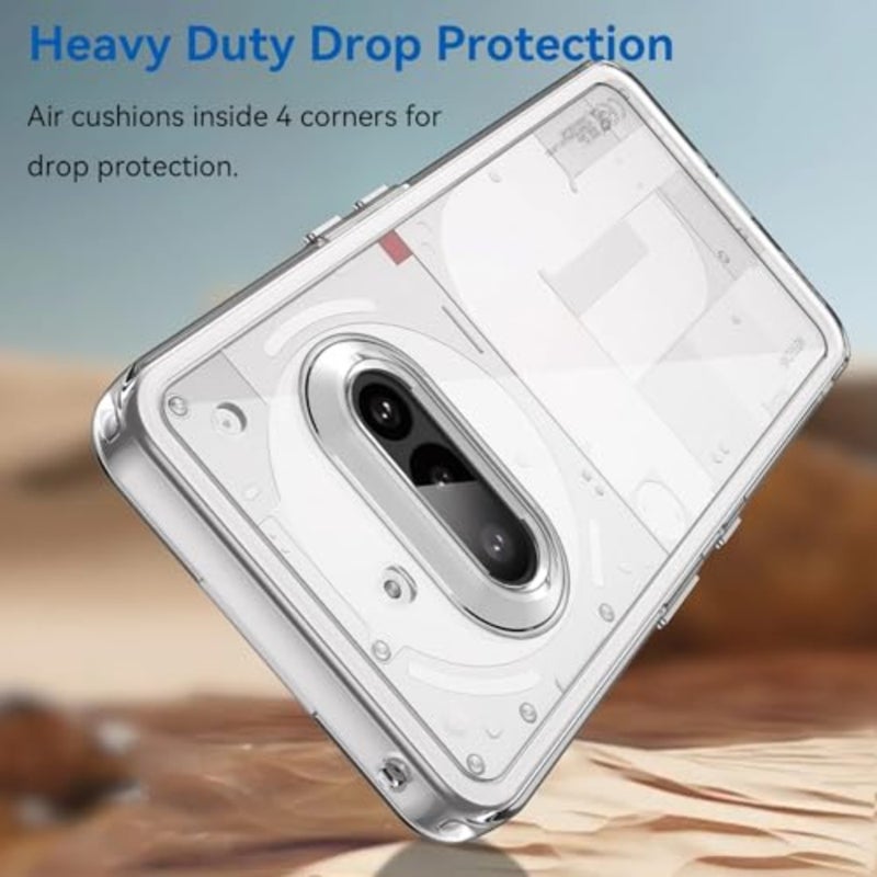 1+2pcs Case Compatible with Nothing Phone (4a) Case Cover (2Pcs) Screen Protector Tempered Glass Protector Soft TPU Transparent Cover - Image 3