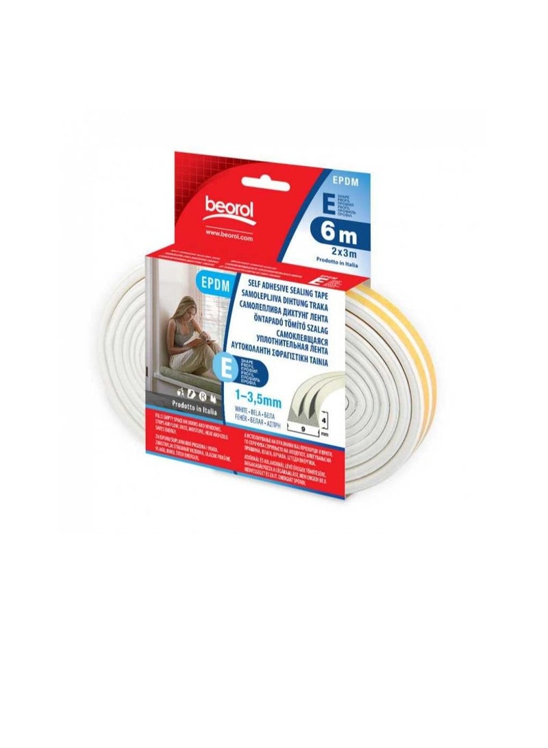 Beorol Seal Strip E-Profile, White 6m - Image 2