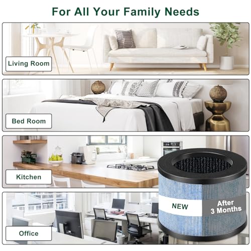 Katerelis 4 Pack MK01 MK06 TZ-K1 Replacement Filter Compatible with AROEVE MK01 MK06 MG01JH, ToLife TZ-K1 and Kloudi DH-JH01, POMORON MJ001H, Elechomes EPI081/EP1081, and Intelabe EPI080/EP1080 - Image 3