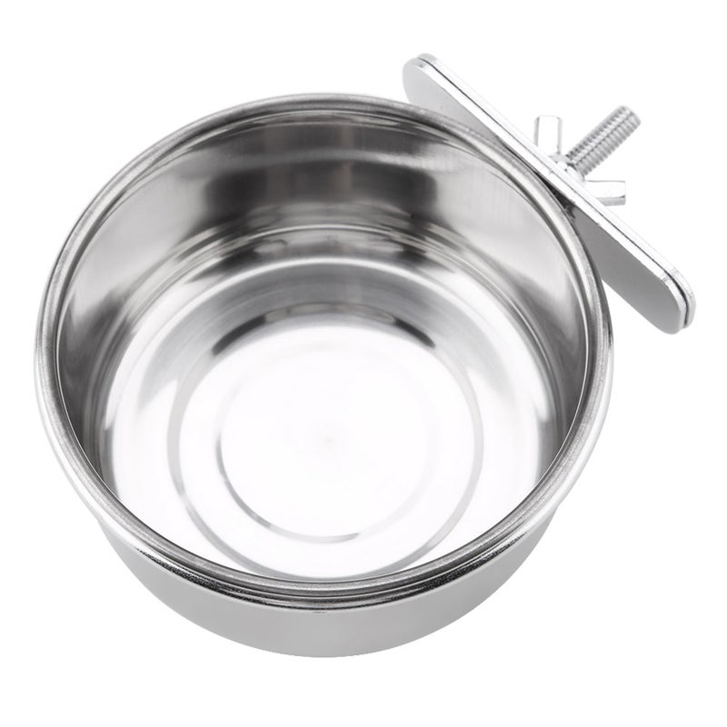 Stainless Steel Food Water Feeding Bowl Parrot Parakeet Feeder Bird Cage Accessory S - Image 4