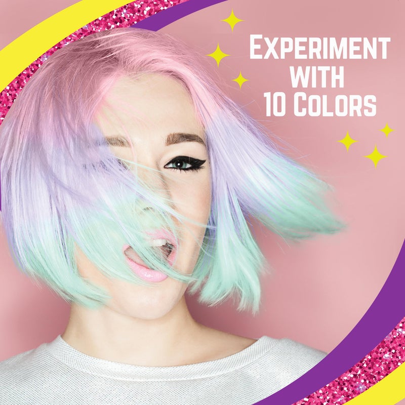 GirlZone GirlZone Hair Chalks Set, 10-Piece Temporary Hair Chalk For Kids, Easy to Apply and Remove Temporary Hair Color for Kids Dress Up Parties, Role Play, Gift-Ready Vibrant Girls Hair Chalk Set - Image 3