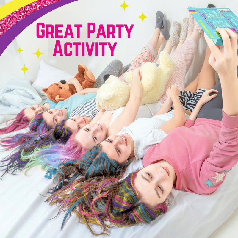 GirlZone GirlZone Hair Chalks Set, 10-Piece Temporary Hair Chalk For Kids, Easy to Apply and Remove Temporary Hair Color for Kids Dress Up Parties, Role Play, Gift-Ready Vibrant Girls Hair Chalk Set - Image 5