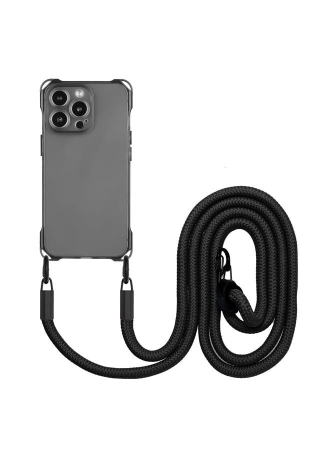 Zaboon Case For iPhone 13 Pro Max Four-corner Shockproof TPU Phone Case with Lanyard - Image 1