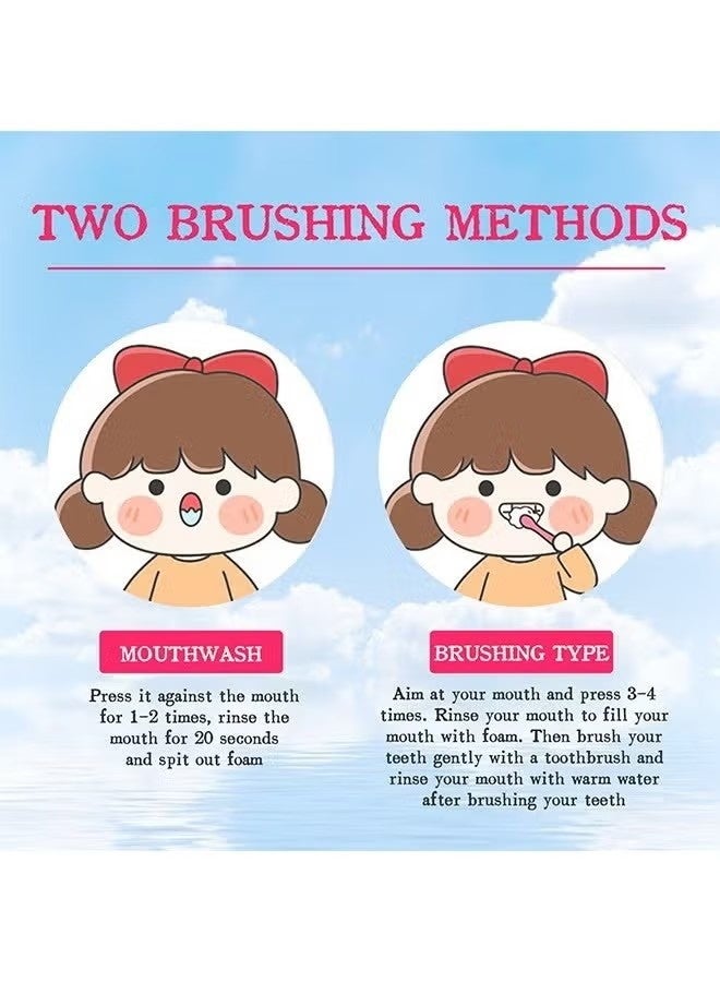 Jaysuing Rids Foam Toothpaste,Children's Low Fluoride Toddler Toothpaste, Dental Care For Children 3 Years And Up, Super Fine Mousse Foam, Easy To Use (Strawberry Flavors) 60ml - Image 5