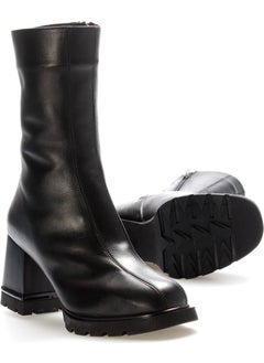 Fast Step Leather Fur Women's Thick Heeled Boots 212KZA444  - Image 3