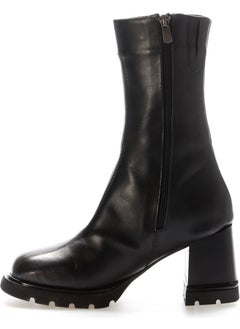 Fast Step Leather Fur Women's Thick Heeled Boots 212KZA444  - Image 2