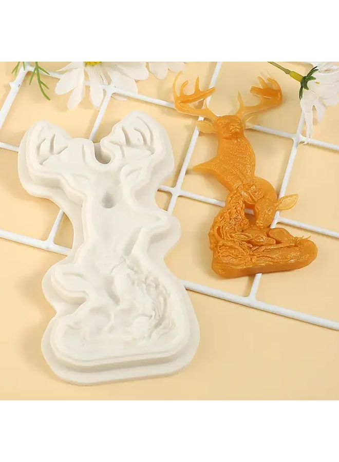 Christmas Reindeer Chocolate Fondue Mold Y 102 Reusable Silicone for Baking Cake Cookie Decor - Image 4