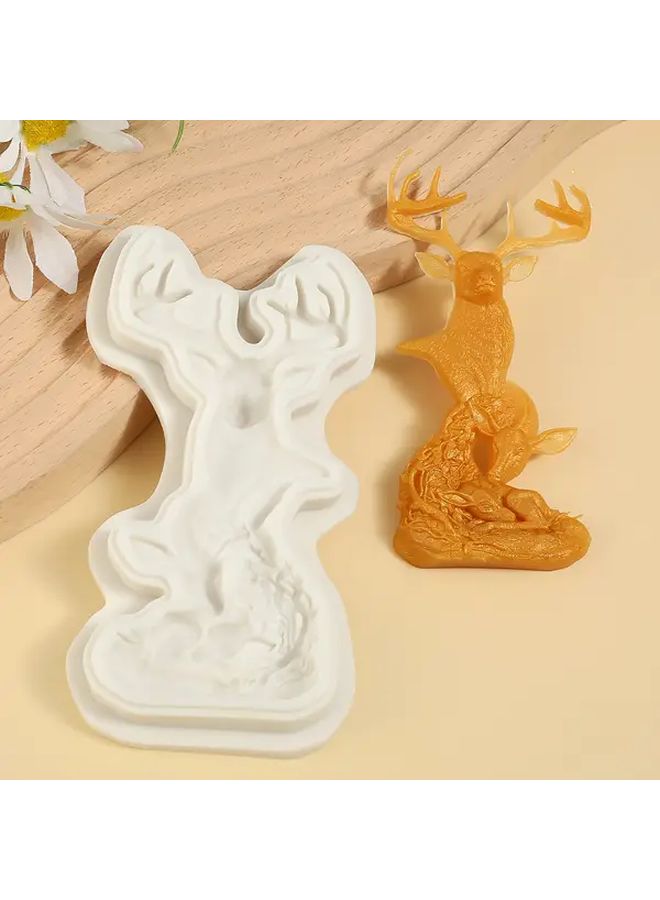 Christmas Reindeer Chocolate Fondue Mold Y 102 Reusable Silicone for Baking Cake Cookie Decor - Image 2