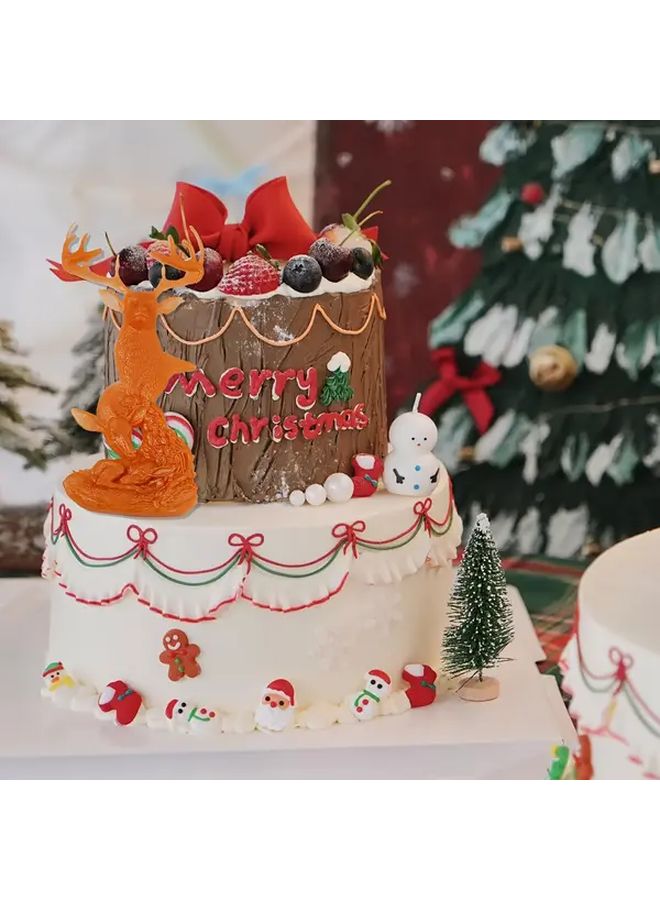 Christmas Reindeer Chocolate Fondue Mold Y 102 Reusable Silicone for Baking Cake Cookie Decor - Image 5