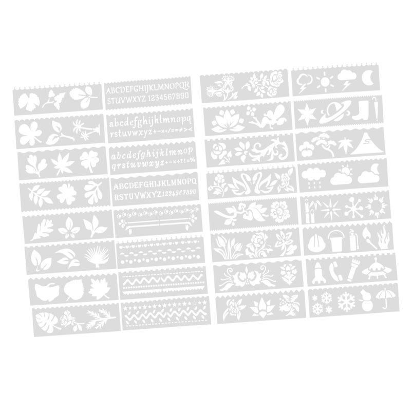 Reusable Crafting Stencils 4 Pack Decorative Pattern Templates for Parties Festivals DIY Projects - Image 2
