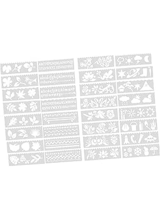 Reusable Crafting Stencils 4 Pack Decorative Pattern Templates for Parties Festivals DIY Projects - Image 1