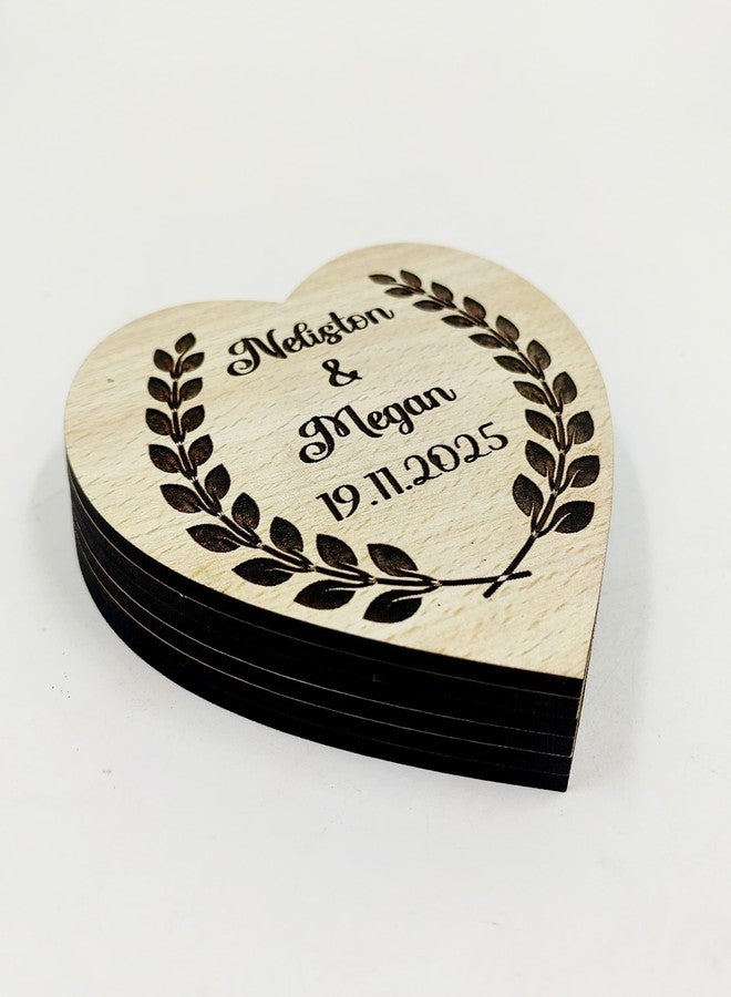 MeeCraft Wedding Ring Box Heart Shape Wood (12x10x2 cm) - Image 5