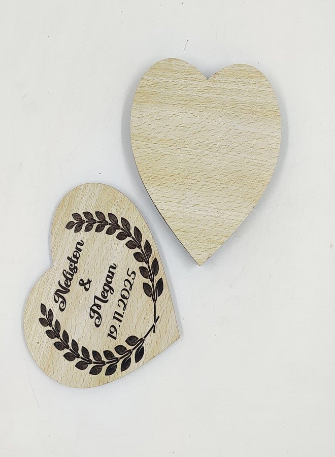 MeeCraft Wedding Ring Box Heart Shape Wood (12x10x2 cm) - Image 3