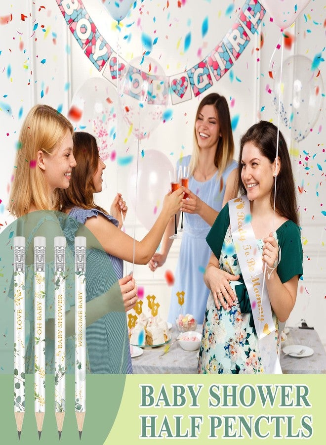 Tinlade 60 Pcs Sage Green Baby Shower Golf Pencils with Erasers Small Kids Sharpened Mini Pencils for School in Bloom Baby Shower Supplies - Image 4