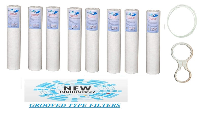 IONIX Grooved Type Spun Filter Higher Shelf Life Ultra Filteration Technology Compatible with All Standard Size 10 inch pre Filters - Image 1