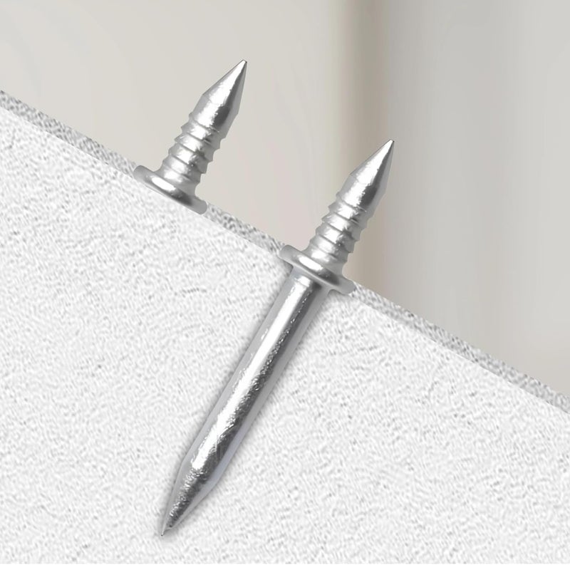 Pcs 500 Nails Double Headed, with Skirting Thread Seamless 5 Sleeves, Galvanized, No Trace Finish, for Easy Installation, Home and Professional Use Ideal - Image 2