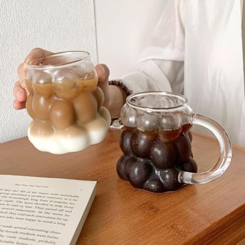 Mivana Double Wall Glass Coffee Mugs - Glass Double Layer Tea & Coffee Cup Double Walled Glass Mugs for hot & Cold Drinks Coffee Tea Milk cappuchino Juice (350ML Mug, 2 Pieces) (MCV-10) - Image 1