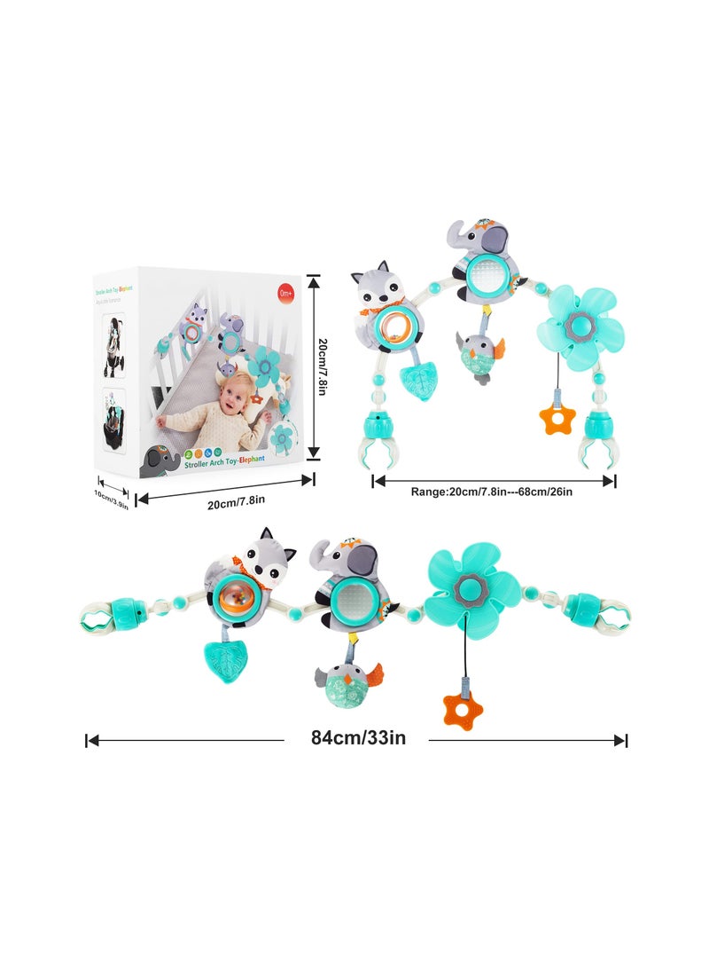 SYOSI Adjustable Arch Bassinet Toy, Infant and Toddler Stroller Arch Toys Fascinating Baby Crib Toys Interactive Arch Toys Engaging Crib Arch Toys  for Stimulating Baby’s Senses and Developing Motor Skills - Image 5