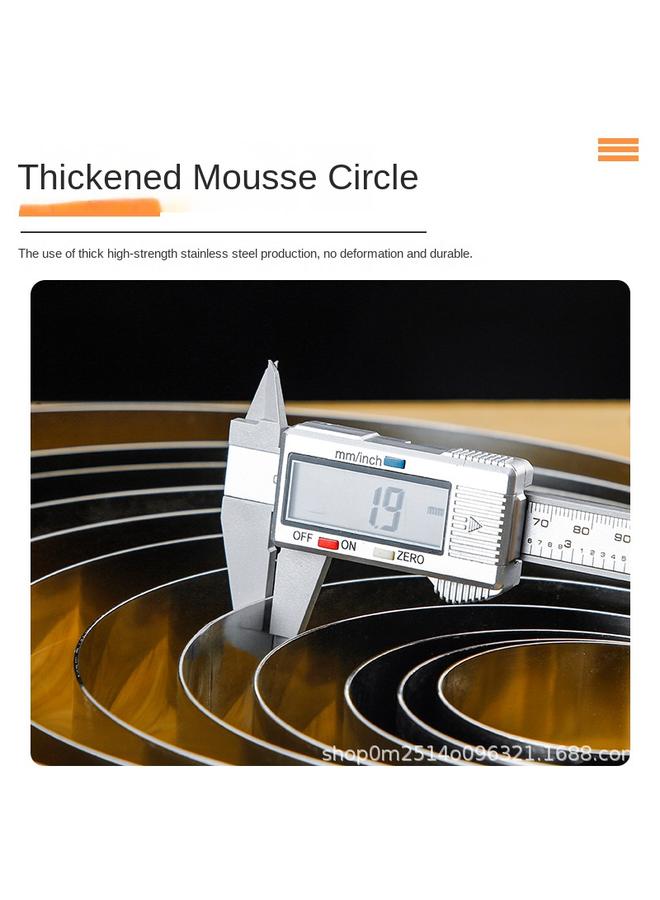 Bluejw High 5cm Stainless Steel Round Mousse Circle Thickened Cake Mold Baking Tools 3 6 8 10 12 14 Inches - Image 4