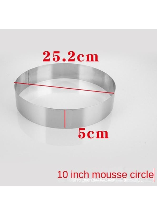 Bluejw High 5cm Stainless Steel Round Mousse Circle Thickened Cake Mold Baking Tools 3 6 8 10 12 14 Inches - Image 1