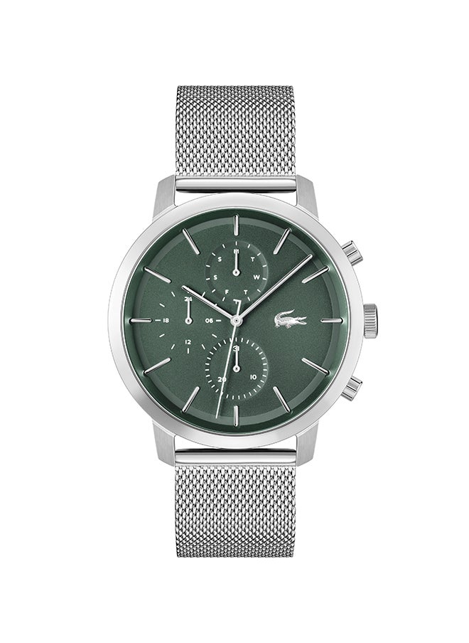 LACOSTE - ساعة يد رجالية بعقارب دائرية الشكل من الستانلس ستيل 2011338 - 44 ملم - Image 1