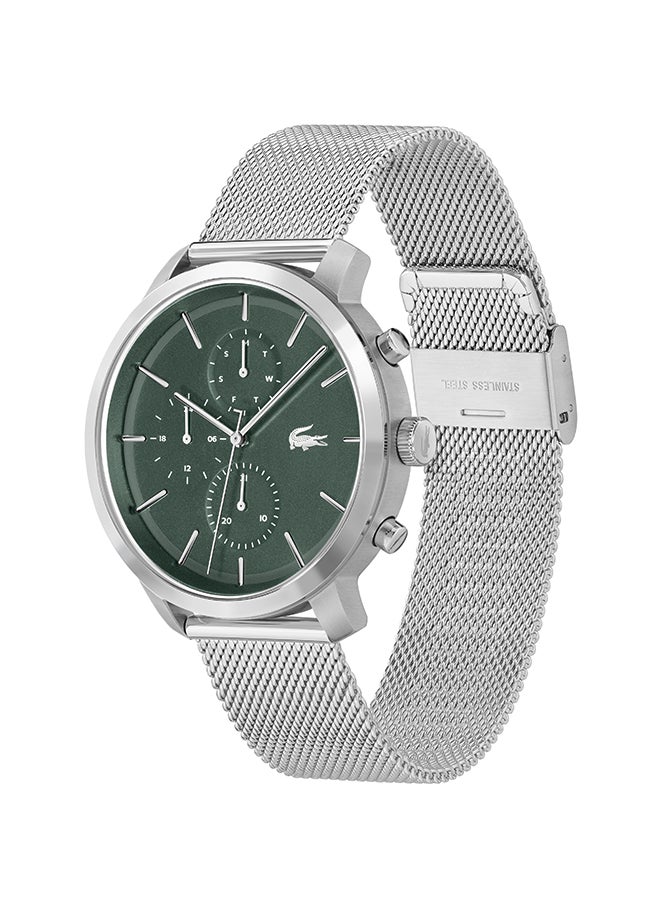 LACOSTE - ساعة يد رجالية بعقارب دائرية الشكل من الستانلس ستيل 2011338 - 44 ملم - Image 1