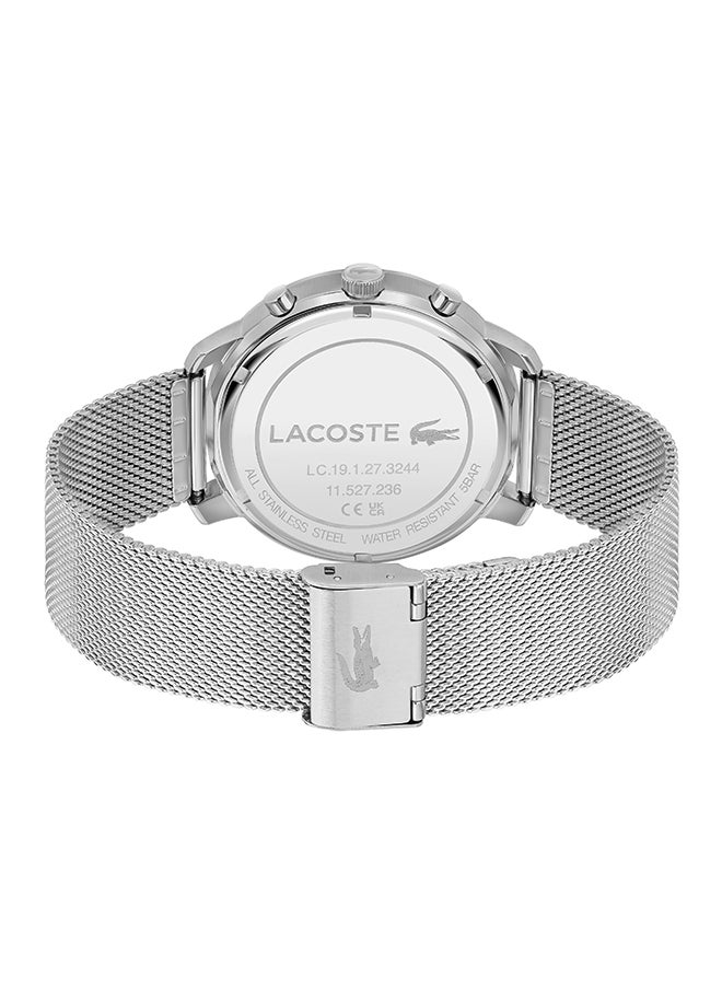 LACOSTE - ساعة يد رجالية بعقارب دائرية الشكل من الستانلس ستيل 2011338 - 44 ملم - Image 1