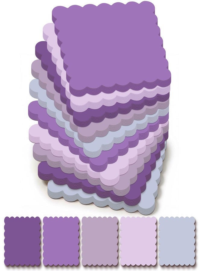 Epakh 10Pack Scalloped Line Sticky Note,3.15 x 3.15 Inch,Purple - Image 1