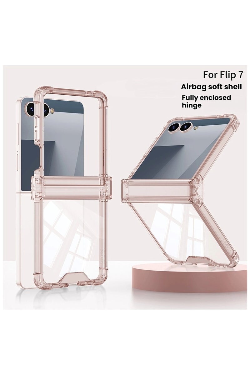 general Compatible with Samsung Galaxy Z Flip7 Phone Case Transparent Four Corner Airbag Folding Screen Protector - Image 1