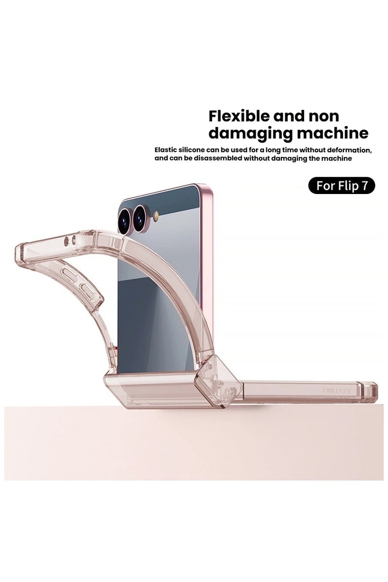 general Compatible with Samsung Galaxy Z Flip7 Phone Case Transparent Four Corner Airbag Folding Screen Protector - Image 2