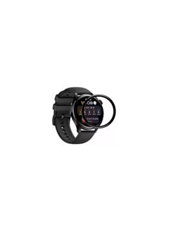 Generic Huawei Watch 3 Screen protector, Full Coverage 3D Curved Screen Protector for Huawei Watch 3 46mm Black/Clear  - Image 2