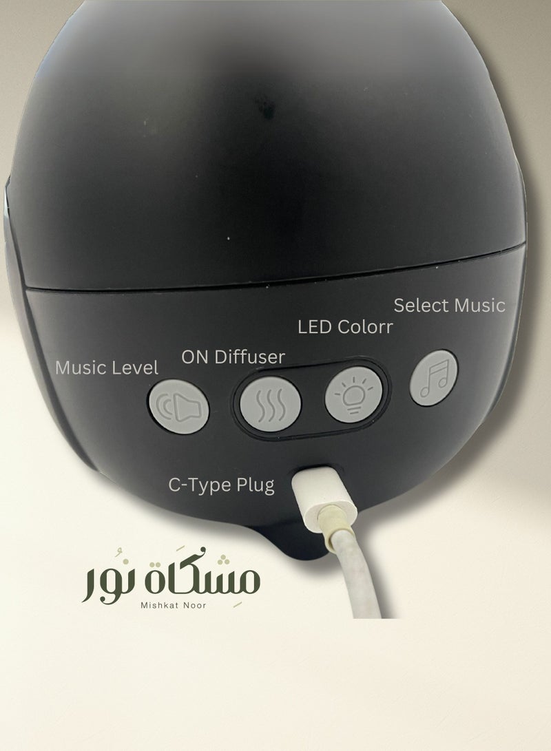 Mishkat Noor Penguin Aramo Diffuser With Bulit-in Music 7 LED Lights - Image 4