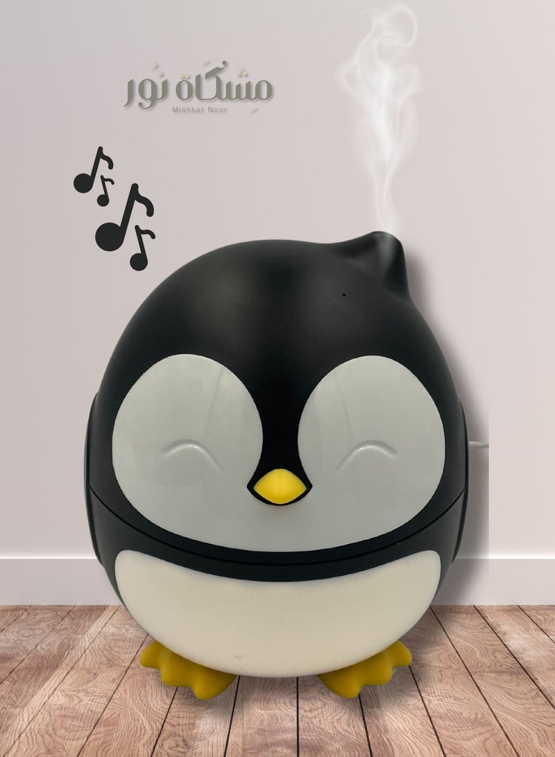 Mishkat Noor Penguin Aramo Diffuser With Bulit-in Music 7 LED Lights - Image 1