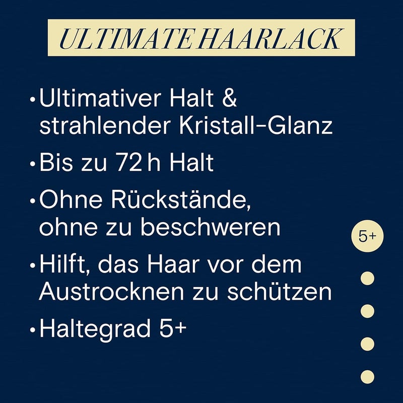 taft Hair Polish Ultimate Hold & Crystal Shine, Hold Grade 5+ (250 ml), Styling Spray Provides Ultimate Hold and Radiant Crystal Shine for up to 72 Hours, No Residue - Image 1