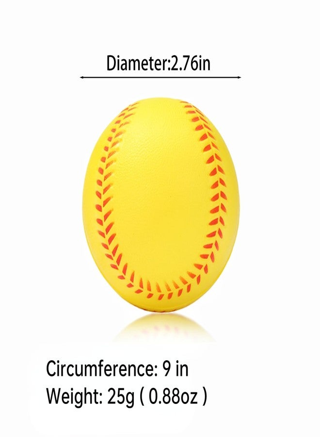 INTOWIND 12 Pack Foam Baseballs Softballs Foam Training Ball for Kids Teenager, 9 inch Practice Baseballs Tballs, Safe Throwing, Catching and Batting Practice - Image 3