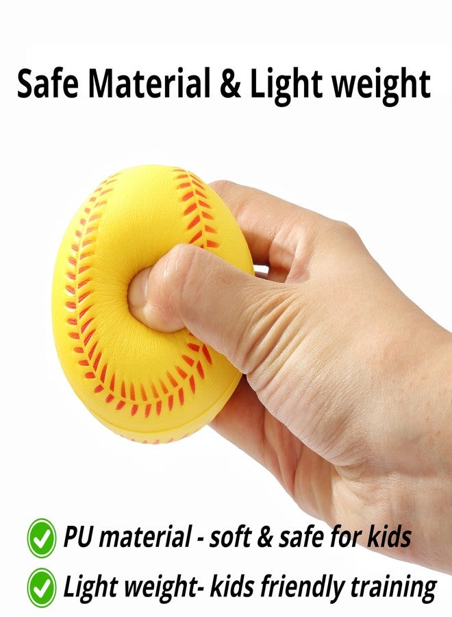 INTOWIND 12 Pack Foam Baseballs Softballs Foam Training Ball for Kids Teenager, 9 inch Practice Baseballs Tballs, Safe Throwing, Catching and Batting Practice - Image 4