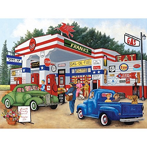 Bits and Pieces – 500 Piece Jigsaw Puzzle for Adults – Frank's Friendly Service - Americana Summer Jigsaw Puzzle by Kay Lamb Shannon, Puzzle Size: 18" x 24" (500 Pieces Frank's Friendly Service) - Image 2