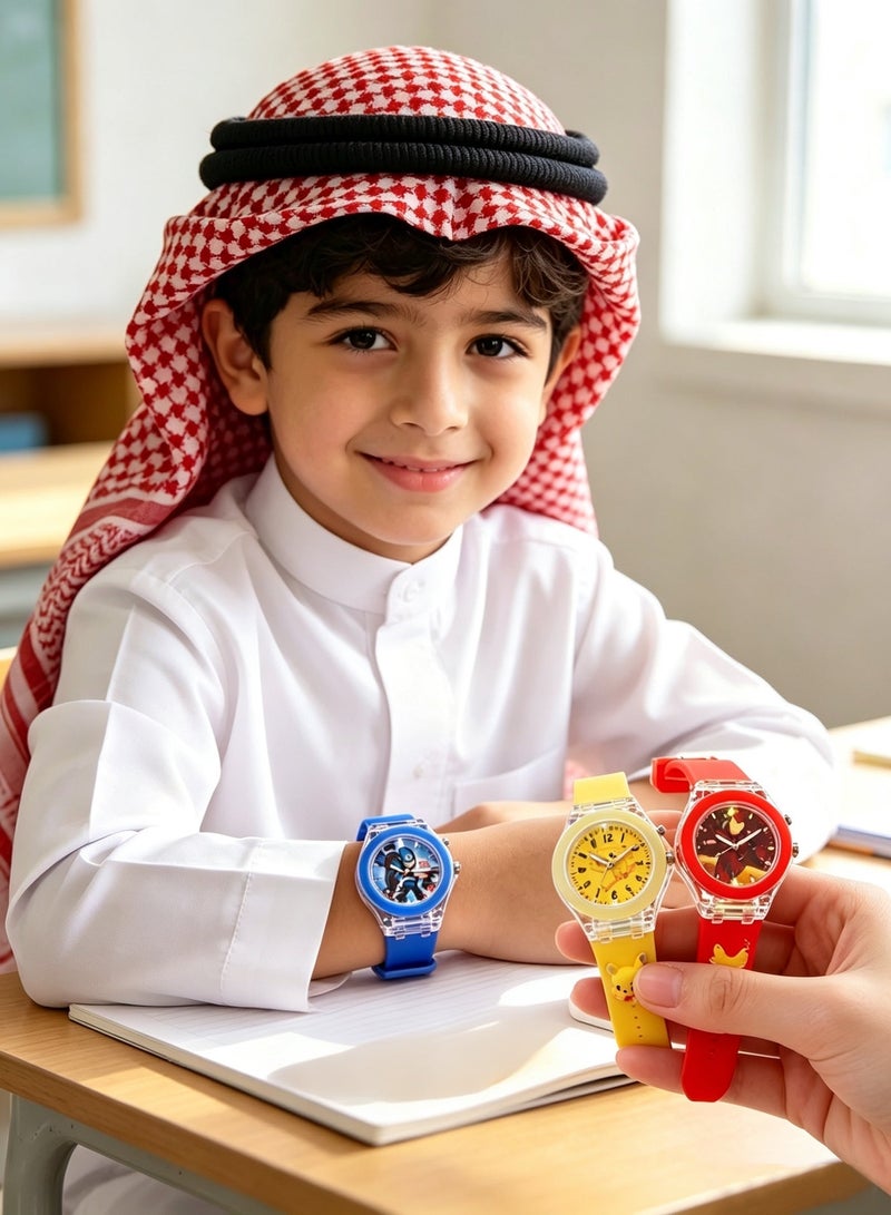 MARVEL 3 Pcs Kids' Water Watch Children's Cute Cartoon Watch Kids' Flashing LED Light-Up Feature Party Favors for Kids Watch, Return Gifts for Birthday Party Kids, Party Favours Bulk Gifts for Kids, Mini Toys Birthday Giveaways, Small Gifts Party Favors, Goodie Bags Pinata Watch Gifts for Kids Age 2-8 Toys for 3 4 5 6 7 Year Old Kids - Kids Gifts - Image 5