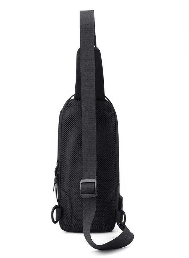 WildHorn Sling Bag for Men | Water-Resistant Crossbody Chest Bag with Multiple Compartments I Adjustable Strap for Travel, Office & Daily Use (Black) - Image 3