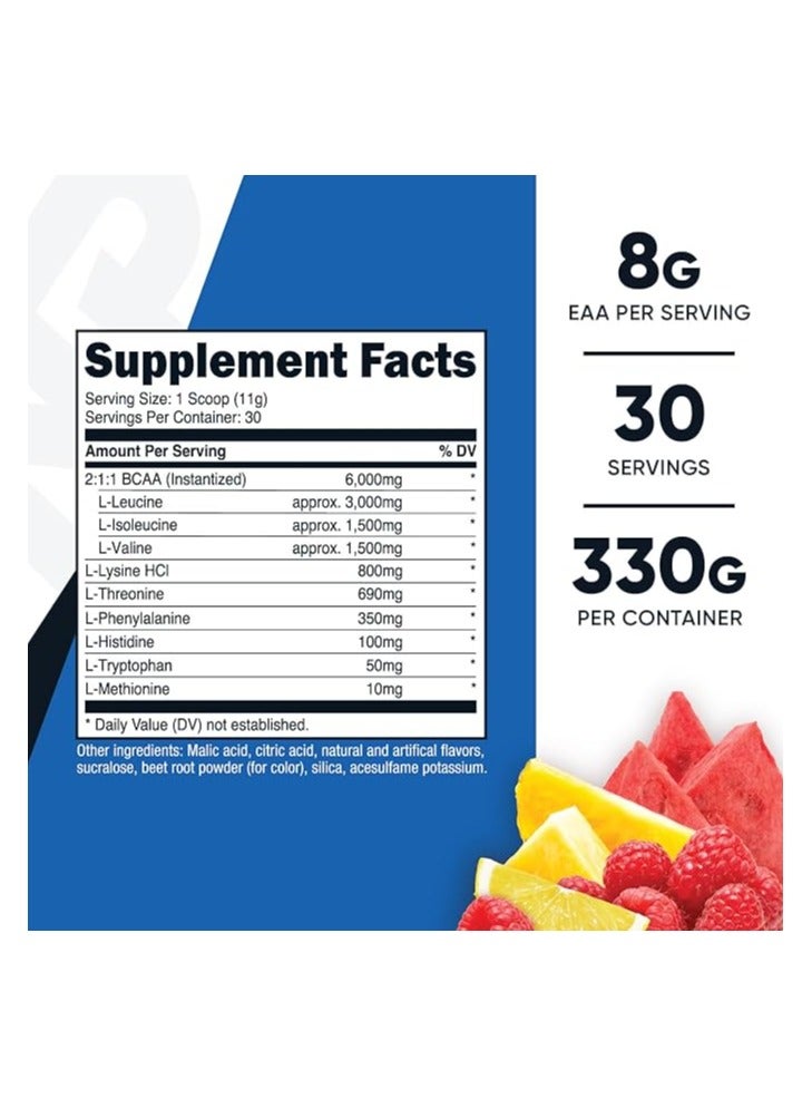 مسحوق Nutricost EAA، 30 وجبة (نكهة الفاكهة) - أحماض أمينية أساسية - غير معدلة وراثيًا، وخالية من الجلوتين، ومناسبة للنباتيين - Image 2