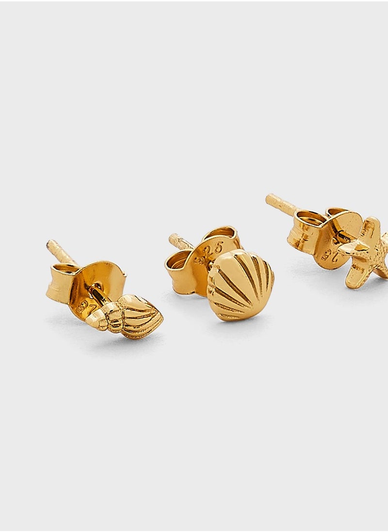 OLIVIA BURTON - Sterling Silver Stud Earrings - Image 1