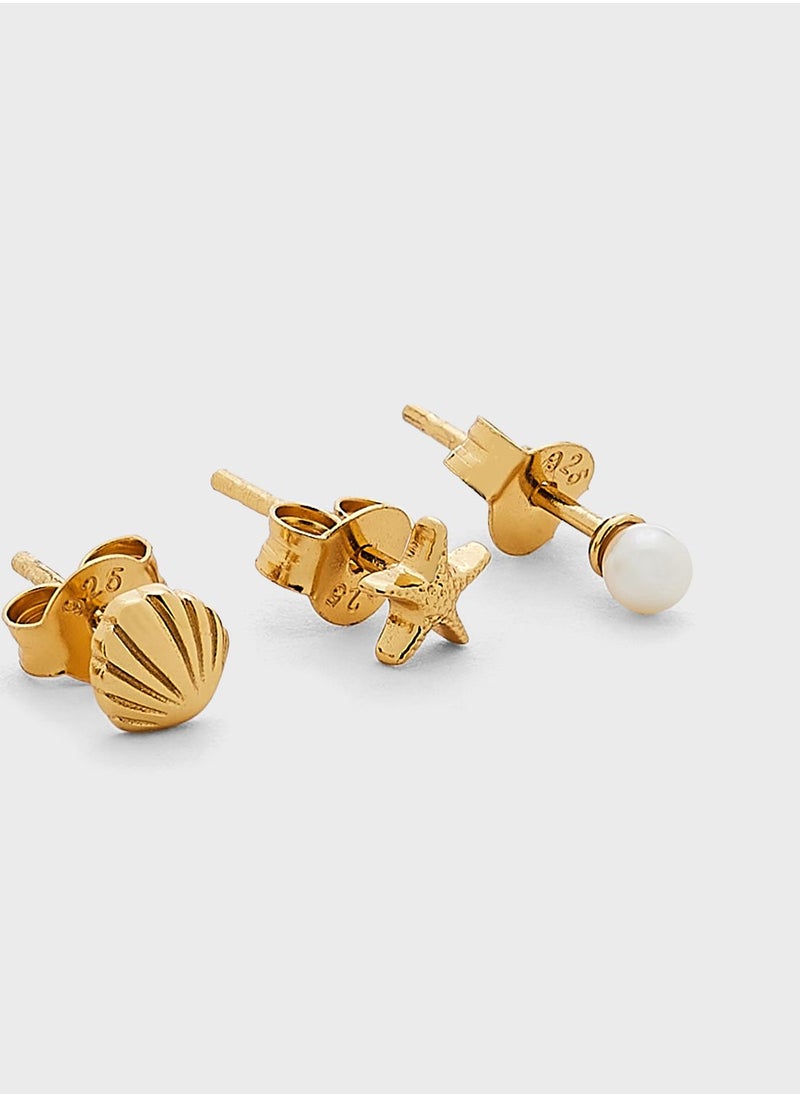 OLIVIA BURTON - Sterling Silver Stud Earrings - Image 1