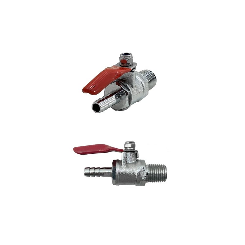 Viking صمام إغلاق الغاز 1/4” NPT خيوط ذكر × 3/8” مخرج بارب | نحاس ثقيل، تشطيب كروم | صمام تحكم في خط الوقود، الغاز، الهواء، الماء - Image 4