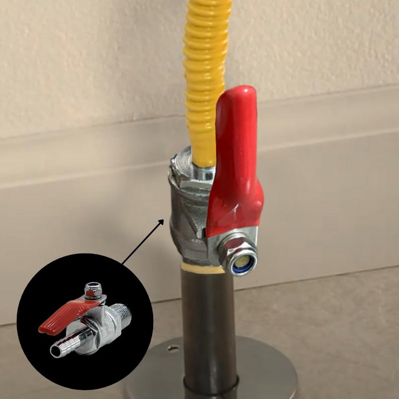 Viking صمام إغلاق الغاز 1/4” NPT خيوط ذكر × 3/8” مخرج بارب | نحاس ثقيل، تشطيب كروم | صمام تحكم في خط الوقود، الغاز، الهواء، الماء - Image 3