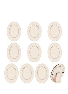 Generic Tabletop Picture Frames,10 Pcs Elevate Memories with Wood Oval Tabletop Picture Frames  - 4.5x3inch Size for Wedding Decor and Home Display. Adjustable Frames for Personalized Festive Gifting  - Image 1