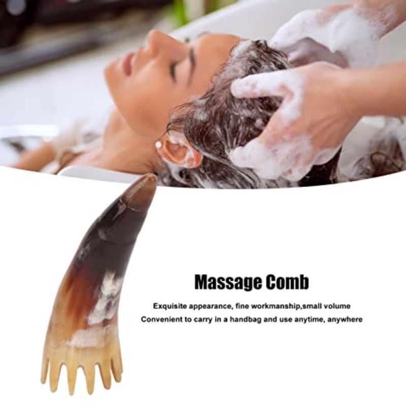 Horn Shape Hair Comb with Massage Function, Portable Horn Shape Hair Brush Massage Smoothing Comb Portable Delicate Teeth Scalp Massager Brush for Home or Travel Girls Ladies Men - Image 2