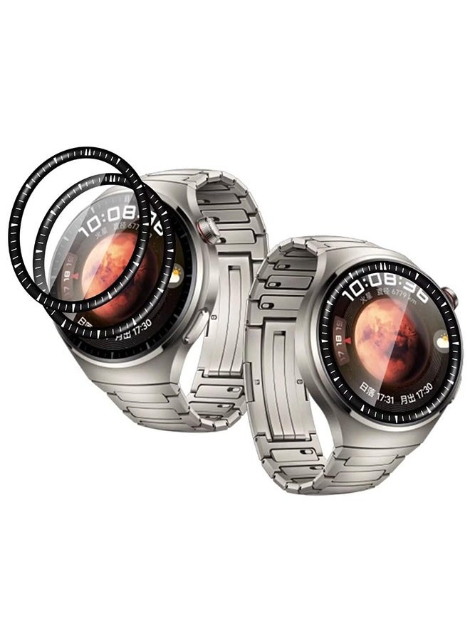 2 Pack Premium Screen Protector for Huawei Watch 4 Pro, Dustproof Anti-Scratch High Sensitivity and Bubble-Free Smartwatch Screen Protectors