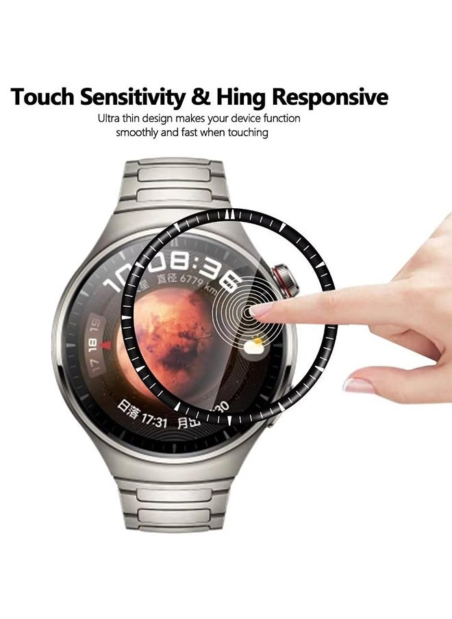 2 Pack Premium Screen Protector for Huawei Watch 4 Pro, Dustproof Anti-Scratch High Sensitivity and Bubble-Free Smartwatch Screen Protectors